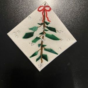 Mistletoe Glass Art